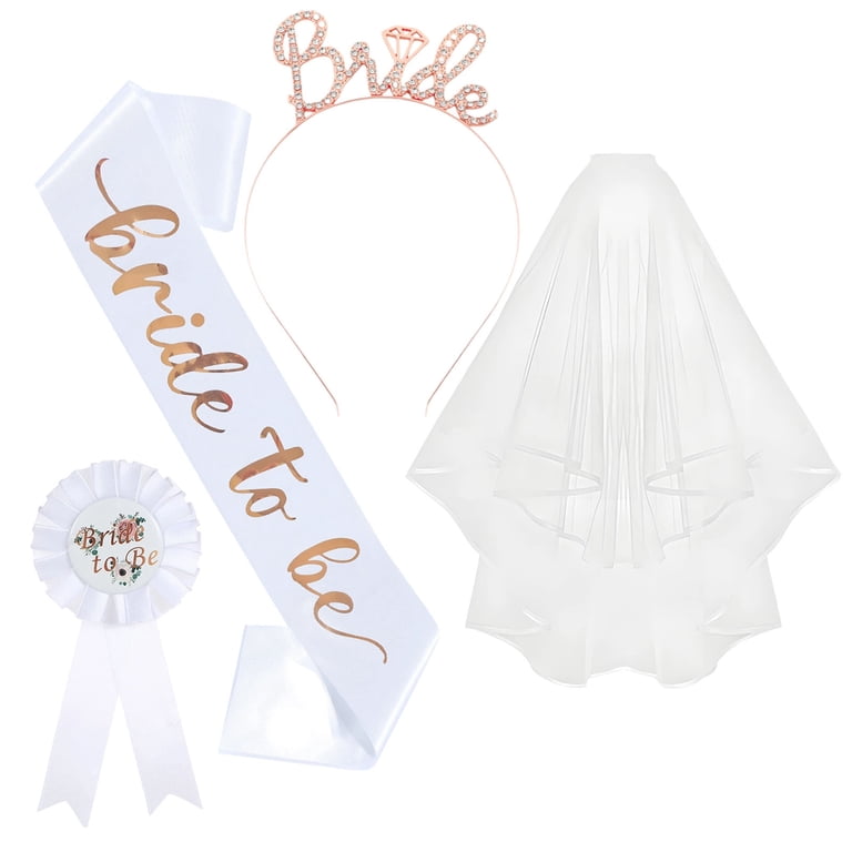 Brand New Set of 5 Bride Squad Headbands - Gold & Silver Glitter, Bachelorette Amazon.com: KatchOn, Gold Bachelorette Party Decorations  main image 3