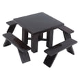 thumbnail image 3 of Mesa para casa de muñecas 1:12 Vhermosa banco de madera en miniatura mesa de comedor negra, 3 of 8