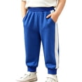 thumbnail image 2 of THJRPQJFD Kids Boys Stripe Track Pant Cute Joggers Pants Elastic Waist Athletic Trousers Hiking Pants Pull On Sweatpants Running Trousers with Pockets, 2 of 4