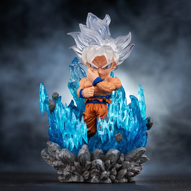 Anime Dragon Ball Goku Glow Effect Anime Figure Blue Vegeta Super Saiyan Furious Beast Broly More Colour Model Toy Kids Gift zhangyuxiang LED