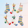 thumbnail image 4 of Balabala 4-Pack Toddler Crew Socks, Boys & Girls Cotton Jacquard Socks, All-Season Wear, Cozy Mid-Thick House Socks for Baby Infant Kids (3 Months–7 Years), 4 of 6