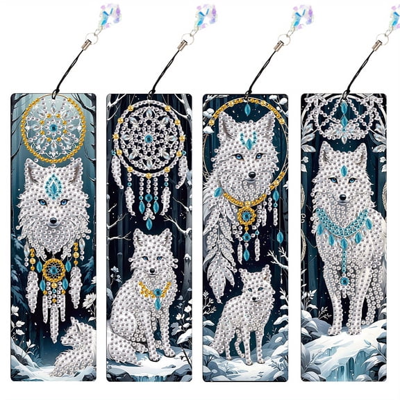 4pcs Diamond Art Painting Kit Dreamcatcher Wolfhound