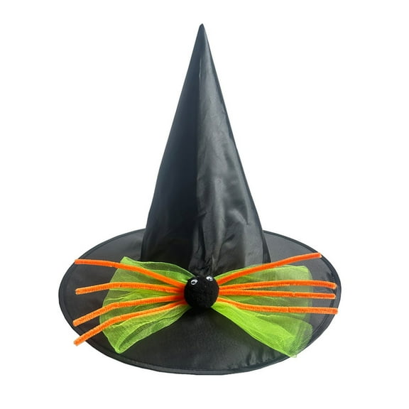 Kids Witch Hat Halloween Headdress with Decorative Bow Baseball Cap Party Accessory