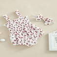 thumbnail image 4 of Baby Girls Rompers Clothes Summer Infant Sleeveless Cotton Linen Bodysuits Jumpsuits Headband Outfits, 4 of 9