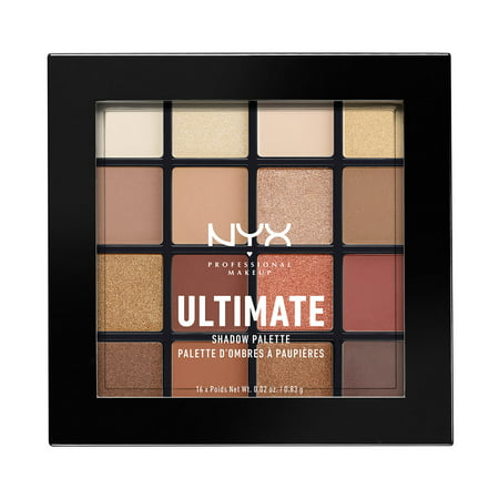 NYX Professional Makeup Ultimate Shadow Palette, Warm (Best Drugstore Neutral Matte Eyeshadow Palette)