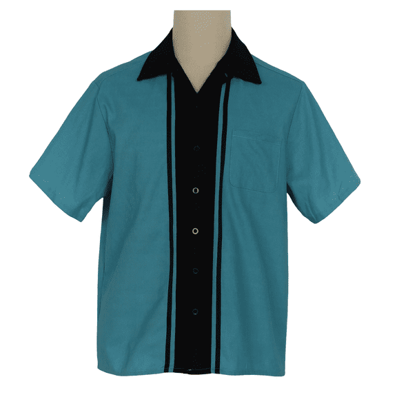Men's Button Shirts Short Sleeve Bowling Tops