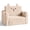 Beige, variant on AILEEKISS Toddler Sofa Chair, 2-in-1 Foldable Baby Couch Flip Open Sofa Bed for Playroom, Grey