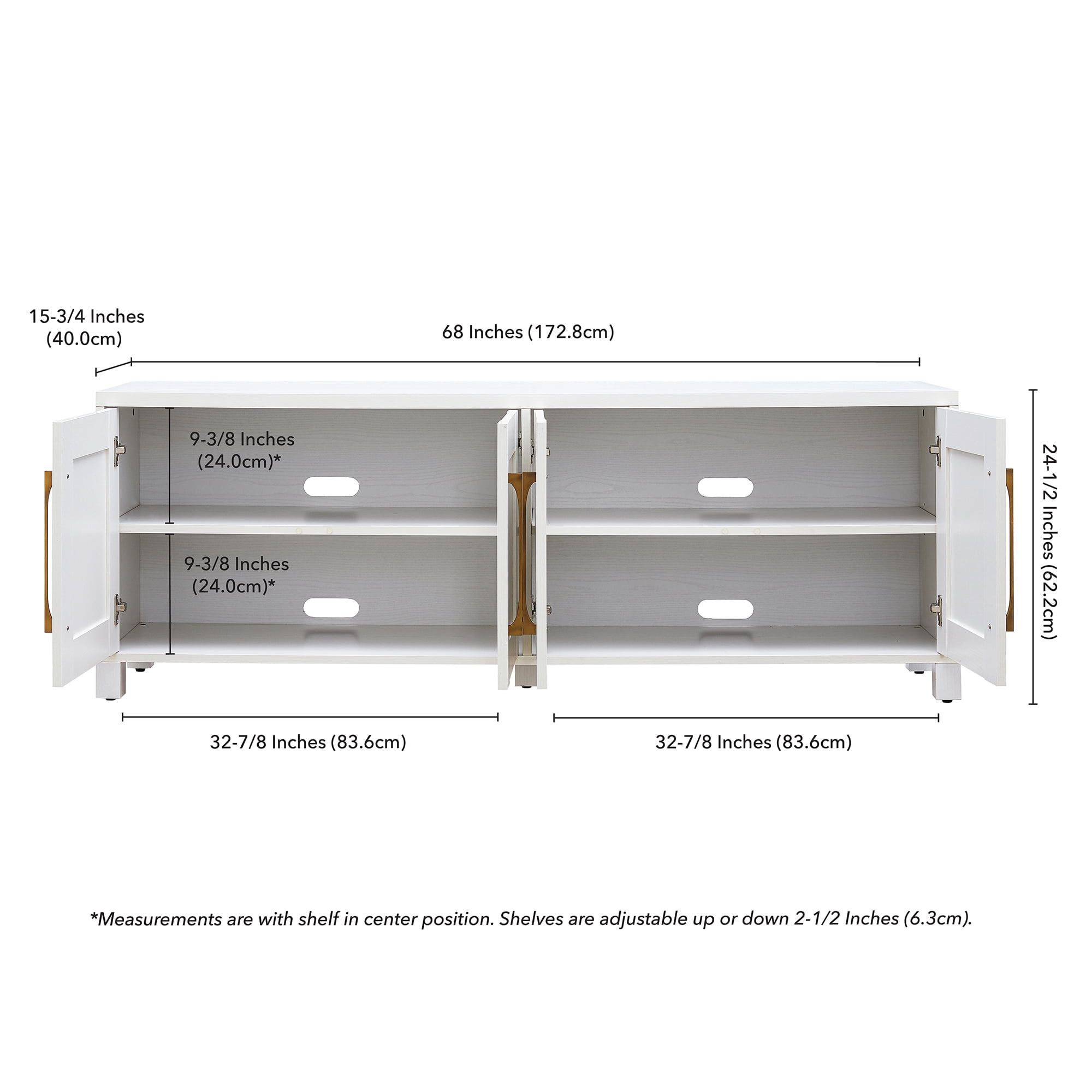 Evelyn&Zoe Chabot Rectangular TV Stand for TV's up to 75", White