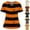 Black, variant on HAJWOH Halloween Women's Medical Scrub Tops Short Sleeve V-Neck Pumpkins Print with Pockets and Side Slit for Halloween Party