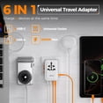 thumbnail image 4 of Adaptador de viaje TESSAN universal con 5 puertos USB (3 USB C), 4 of 7