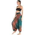 thumbnail image 3 of Combinaison Harem Boho Taille Smockée en Rayonne 2 en 1 pour Femmes, 3 of 7