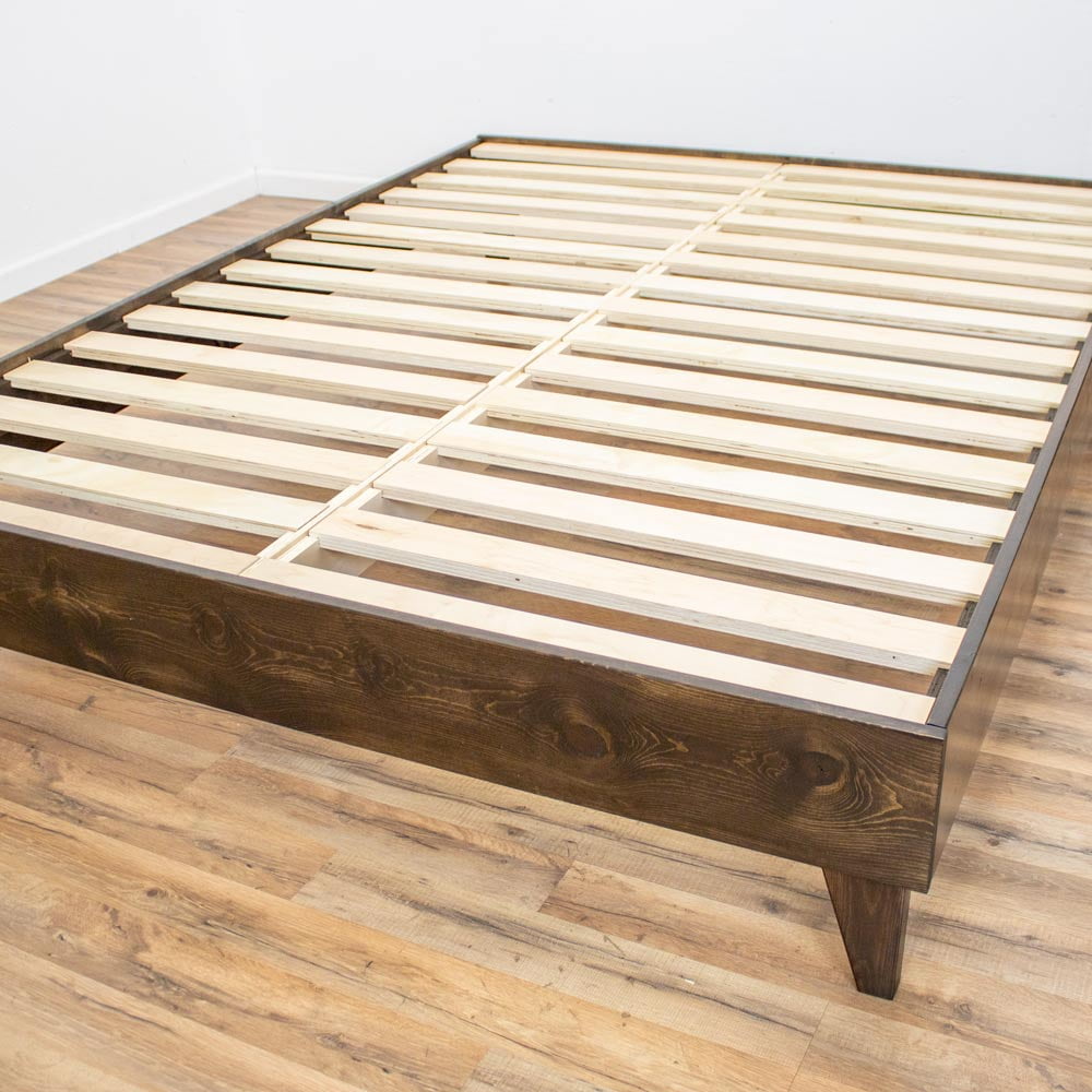 100 North American Pine Wood Platform Bed Frame W Pressed 100 North American Pine Wood Platform Bed Frame W Pressed Slats Tool Free Assembly Com