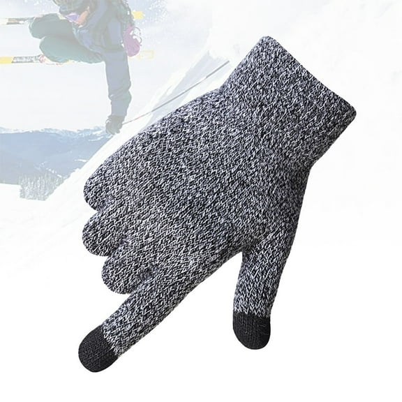 UNOMOR Men Thicken Knitted Touch Screen Gloves Warm Slip Winter Mittens For Outdoor Use Gab