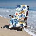 thumbnail image 6 of dhakalrlde Beach Towel Funny Dolphin Theme Pattern Sand-Free Microfiber Towel Quick Dry Pool Towel Absorbent Towel Ultra Soft Lightweight Towel for Outdoor Bathroom Swimming 31inx51in, 6 of 14