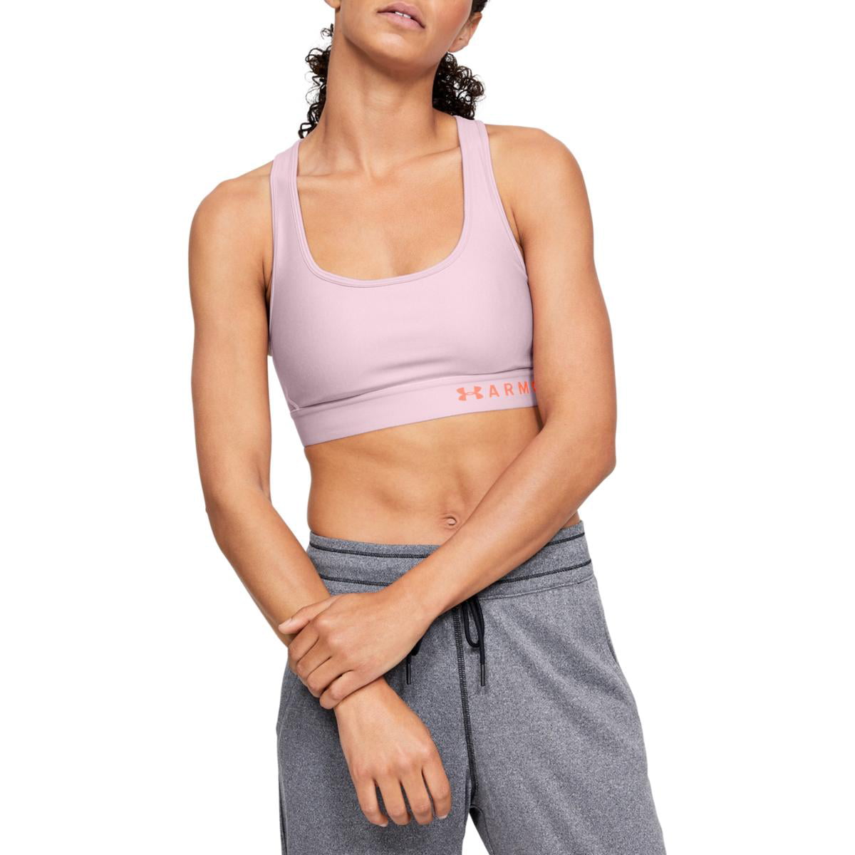 Under Armour Womens Cotton Everyday Htr Bra Grey Sports Gym Breathable 