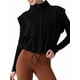 thumbnail image 2 of Chaleco Corto con Cremallera para Mujer, Abrigo Corto Cálido de Invierno Sin Mangas con Cuello Alto. Negro S, 2 of 8
