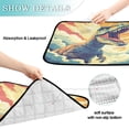 thumbnail image 4 of Qxltty Illustration Of Dinosaur Roaring To The Sky Cat litter Pads Pet Set of 3 Diaper Mats Center Anti-leakage Layer Absorbent Soft and Comfortable, 4 of 7