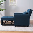 thumbnail image 4 of Mixoy Single Small Sleeper Sofa Bed with 3 adjustable inclinations, Futon Pull-Out Couch Chair for Living Room,Dorms,Offices Navy Blue, 4 of 5