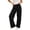 Black Sweatpants, variant on Qgtaibl Drawstring Wide Leg Joggers for Women Elastic High Waist Solid Color Sweatpants Fall Soft Cozy Lounge Bottoms Black M