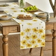 thumbnail image 3 of SM-XLHN Yellow Flowers Daisy Bees Summer Table Runner, Seasonal Easter Fall Holiday Kitchen Dining Table Decoration for Home Party Indoor 13x48 Inch, 3 of 6