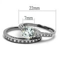 thumbnail image 2 of RareGem TK2477 - High polished (no plating) Stainless Steel Ring with AAA Grade CZ in Clear, 2 of 4