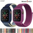 thumbnail image 5 of ALMNVO Compatible with Sport Loop Apple Watch Band and Watch Case 38mm 44mm 40mm 42mm Elastic Nylon Watch Case One piece Strap Braided Velcro Wristbands for iWatch Series 5 4 3 2 1 Nike, 5 of 8
