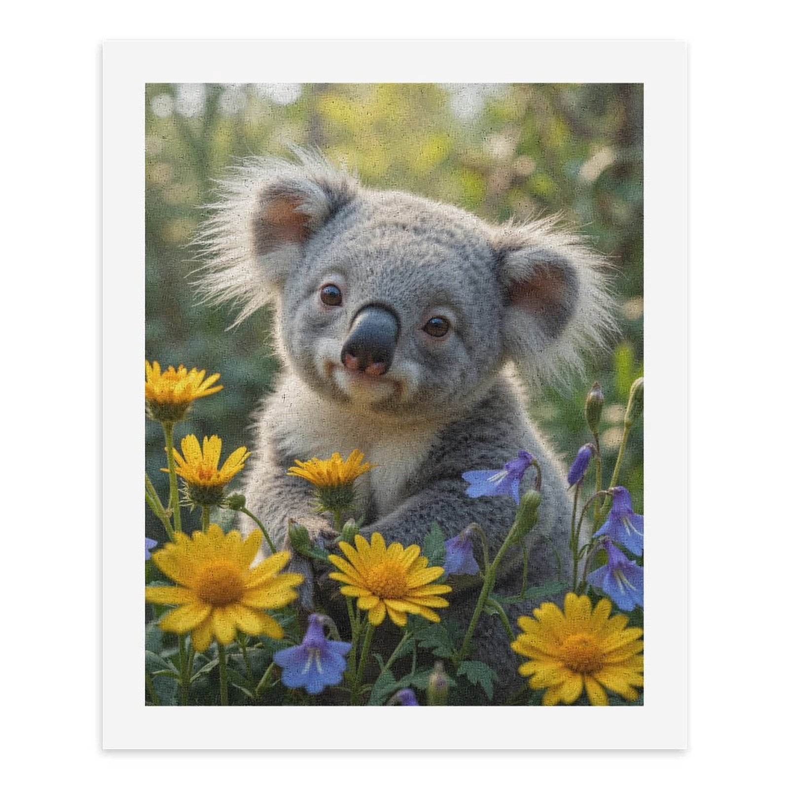 Paint by Numbers Kit for Adults, Koala Among Vibrant Wildflowers Paint by Numbers, Easy Paint by Numbers Kit for Adults Beginner, DIY Adult Paint by Number Kits on Canvas, 12x16in Home Decor