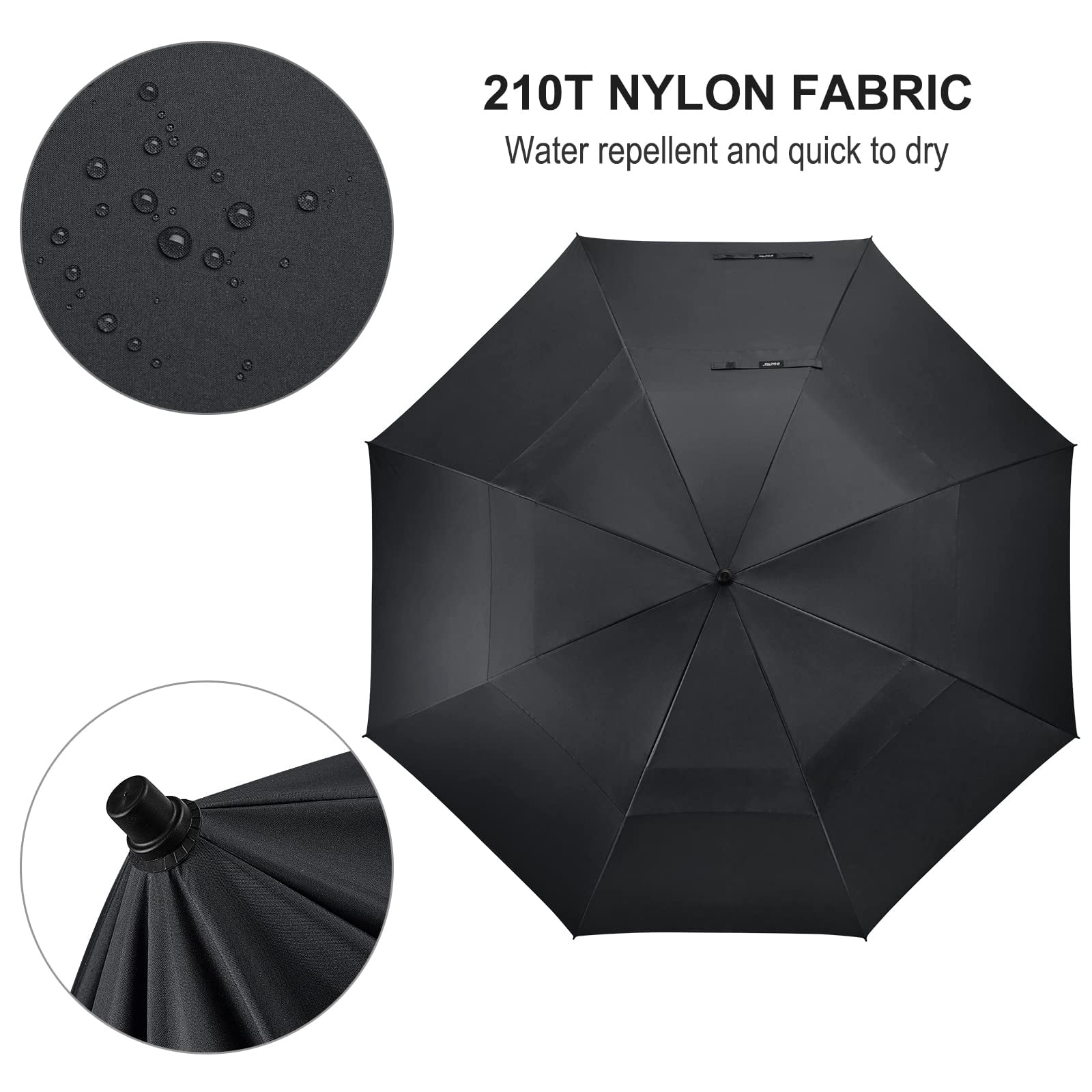 G4Free 80 Inch Huge Large Oversize Golf Umbrella Double Canopy Vented Windproof Stick Umbrellas, 6.6 Ft Heavy Duty for Outdoor Doorman Family
