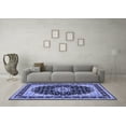 thumbnail image 3 of Ahgly Company Indoor Rectangle Medallion Blue Traditional Area Rugs, 2' x 4', 3 of 4