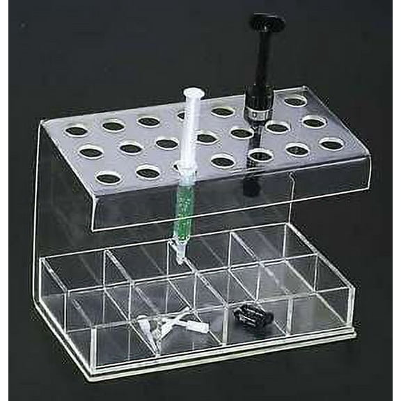 Plasdent 1209 Large Composite Material Organizer Clear 30 Syringe Capacity 8" W