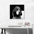 thumbnail image 2 of ARTCANVAS Bluetick Coonhound Dog Breed Black White Canvas Art Print - Size: 18" x 18" (0.75" Deep), 2 of 9