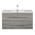 thumbnail image 3 of Cutler Kitchen and Bath Kato 36" Wood/Cultured Marble Bathroom Vanity in Gray, 3 of 5