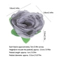thumbnail image 2 of Flowers Heads for Wedding Decor Grey Artificial Rose Flower 50Pcs, 2 of 5