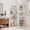 White, variant on 63" Tall Industrial Arched Triple‑Column 4‑Tier Bookshelf, Metal & Wood Bookcase with 11 Open Display Shelves for Living Room Bedroom Office