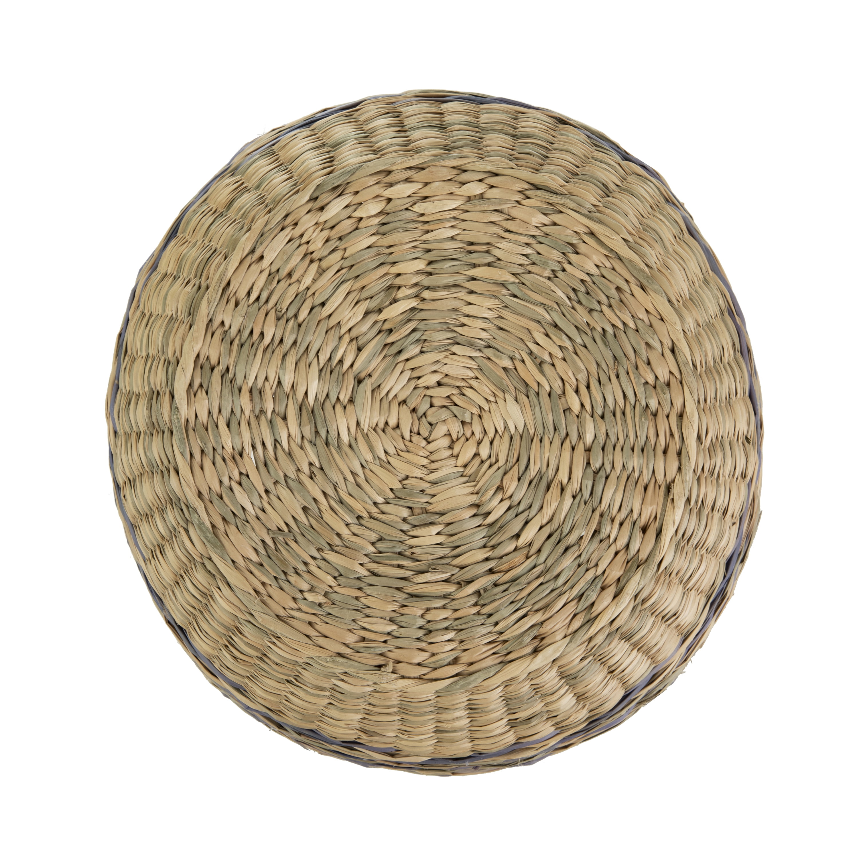 Homezone 9" Tapered Seagrass Basket with Modern Blue Detail
