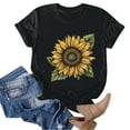 thumbnail image 5 of vigerkar 2025 Tops Sunflower Shirts for Women Flower Graphic Tees Shirts Summer Inspirational Tshirt Black, XL, 5 of 6