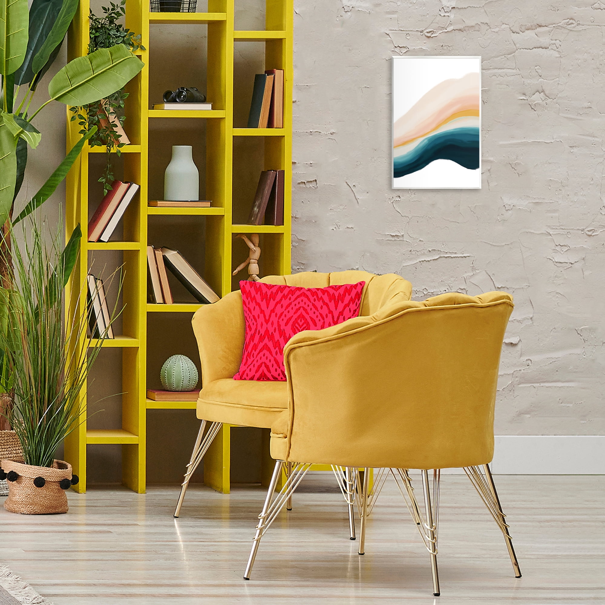 Stupell Industries Peach Swirl Abstraction Abstract Painting Unframed Art Print Wall Art, 10 x 15