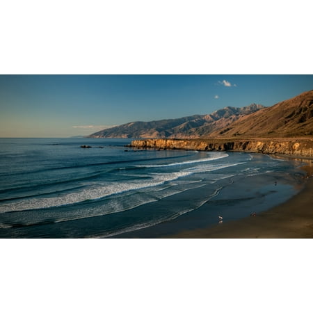 Scenic view of Sand Dollar Beach Plaskett Creek Big Sur California USA Poster Print by Panoramic