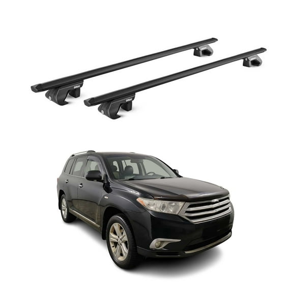 OMAC Roof Rack Cross Bars Fits Toyota Highlander 2008-2013 Black Carrier 2 Pcs