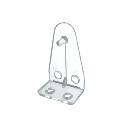 

Hold Down Bracket for 1 inch Mini Blinds or Cellular Shades Clear Plastic with Intergrated Pin (Screws Not Included) 6 Pieces Per Pack