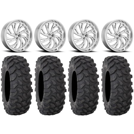 Fuel Kompressor Polished 20 Wheels 35 XTR370 Tires Kawasaki Mule Pro FXT