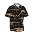 thumbnail image 2 of Skeleton Of Dinosaur Animal Men's 3d Print Casual Button Down Shirts, Novelty Hawaiian Short Sleeves L, 2 of 8