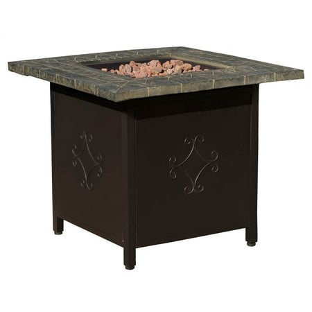 Square Propane Fire Pit in Cast Iron Finish (Best Place To Get Propane)