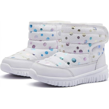DIOXADOP Boys Girls Toddler Snow Boots Waterproof Slip Resistant Outdoor Winter Shoes(Toddler/Little Kids/Big Kids)