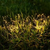 Solar Lights Outdoor, EpicGadget 105 LED Solar Lights String Lights for Garden Decoration Waterproof Fireworks Lighting DIY Light Outdoor Christmas Lamp - Warm White (2 Pieces)