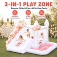 Toiyjofe White Bounce House with Slide and Ball Pit, 10 x 10 ft ...