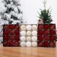 thumbnail image 5 of Juego de 12 bolas de terciopelo rojo pintadas para Navidad, decoración para árbol de Navidad, colgante de bola colgante de 6 cm, adornos navideños, bola de terciopelo, 5 of 5