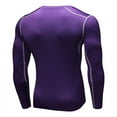 thumbnail image 3 of Men's Compression Long Sleeve Shirts, Cool Dry Sport Workout Underwear Shirt Athletic Baselayer Running Tops, 3 of 5