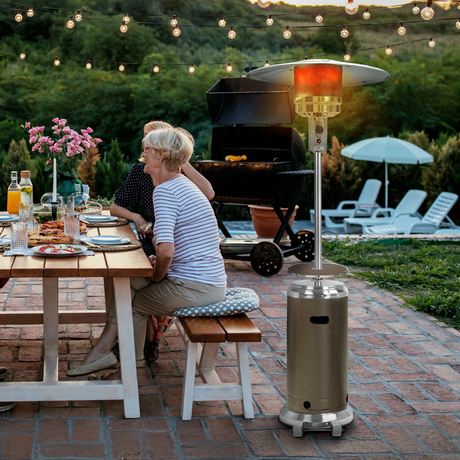 Hanover 7 ft 48,000 BTU Propane Patio Heater, H002BRSS