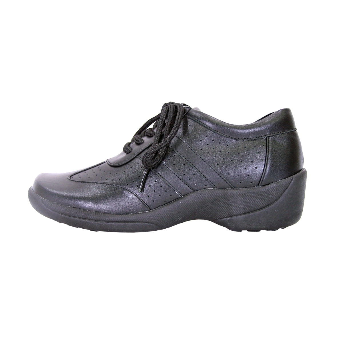 24 HOUR COMFORT Donna Wide Width Comfort Shoe For Work and Casual Attire BLACK 5.5
